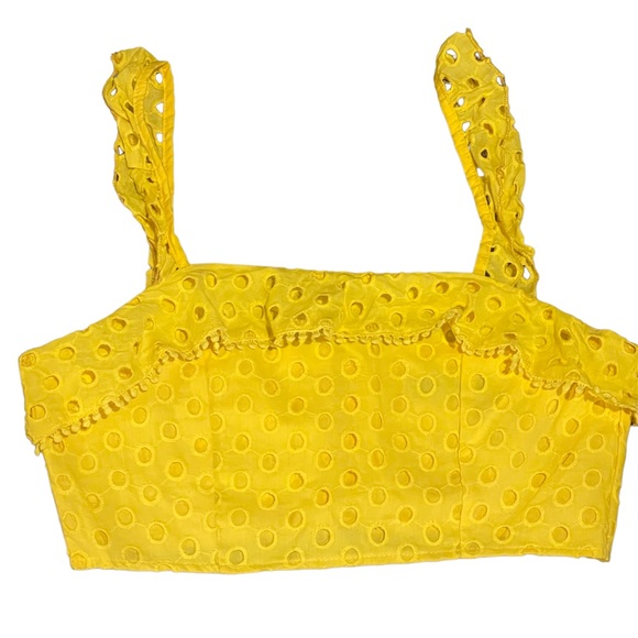 CBR Yellow skirts w Pant & Top with zipper back. Size L Chic me - Picture 5 of 10